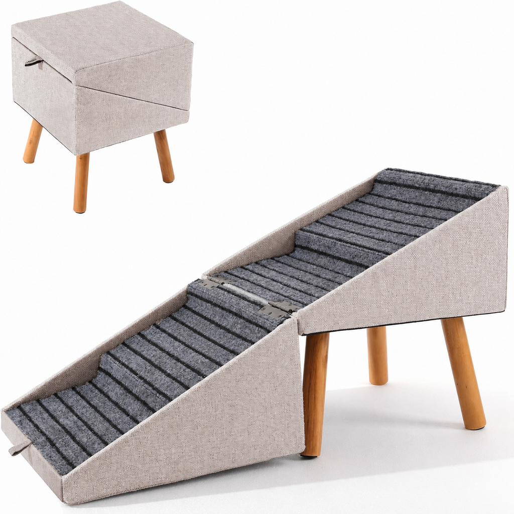 Foldable Pet Steps for Sofa & Bed – Comfortable Climbing Helper