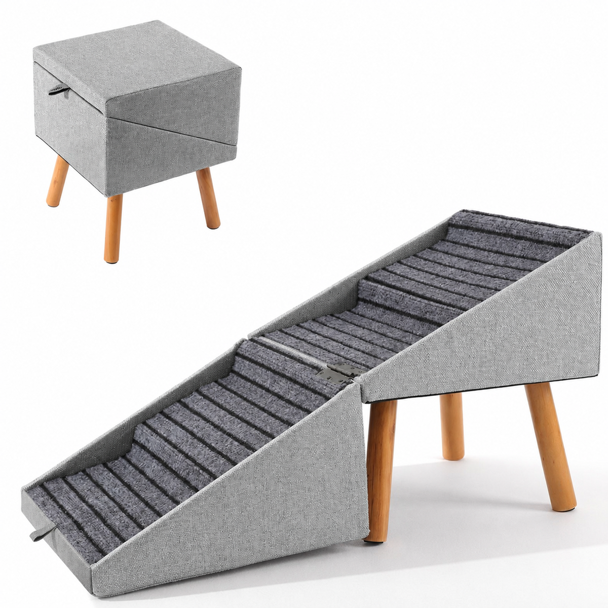 Foldable Pet Steps for Sofa & Bed – Comfortable Climbing Helper