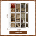 Portable Transparent Wardrobe Organizer with Magnetic Doors