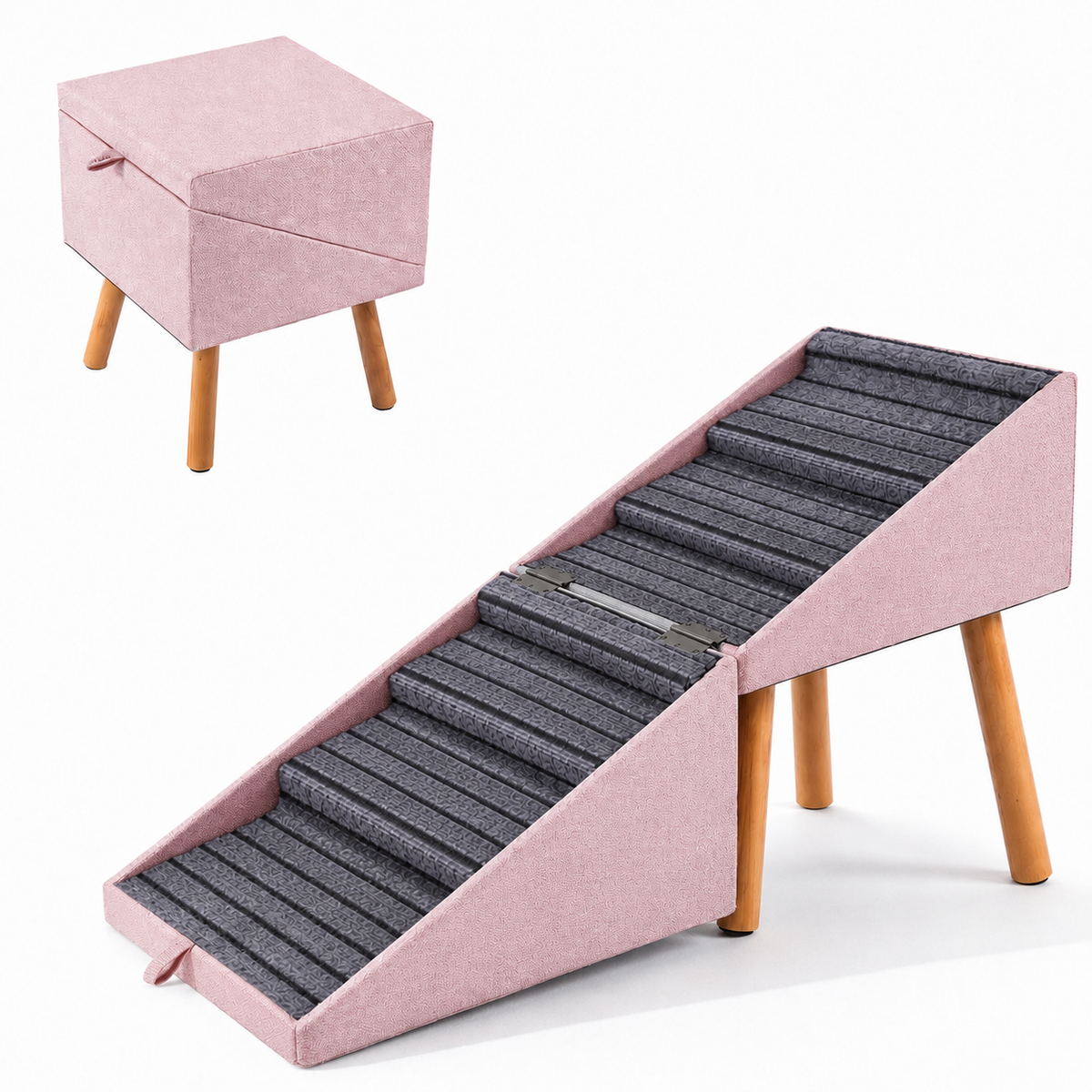 Foldable Pet Steps for Sofa & Bed – Comfortable Climbing Helper