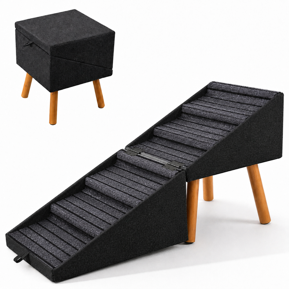 Foldable Pet Steps for Sofa & Bed – Comfortable Climbing Helper