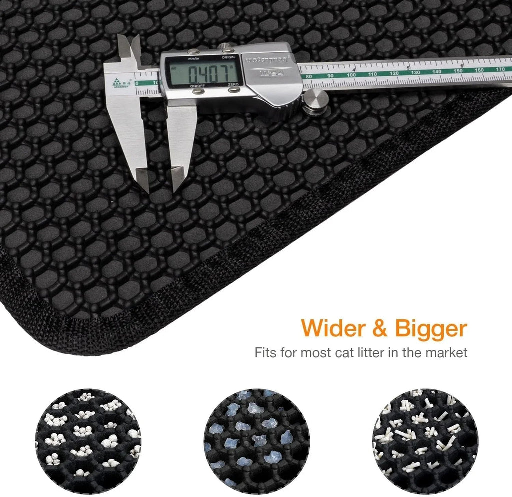 Cat Litter Trapping Mat | Anti-Scatter Honeycomb Design | Easy Clean