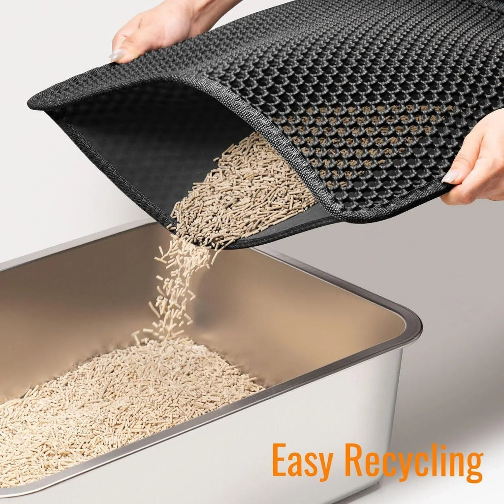 Cat Litter Trapping Mat | Anti-Scatter Honeycomb Design | Easy Clean