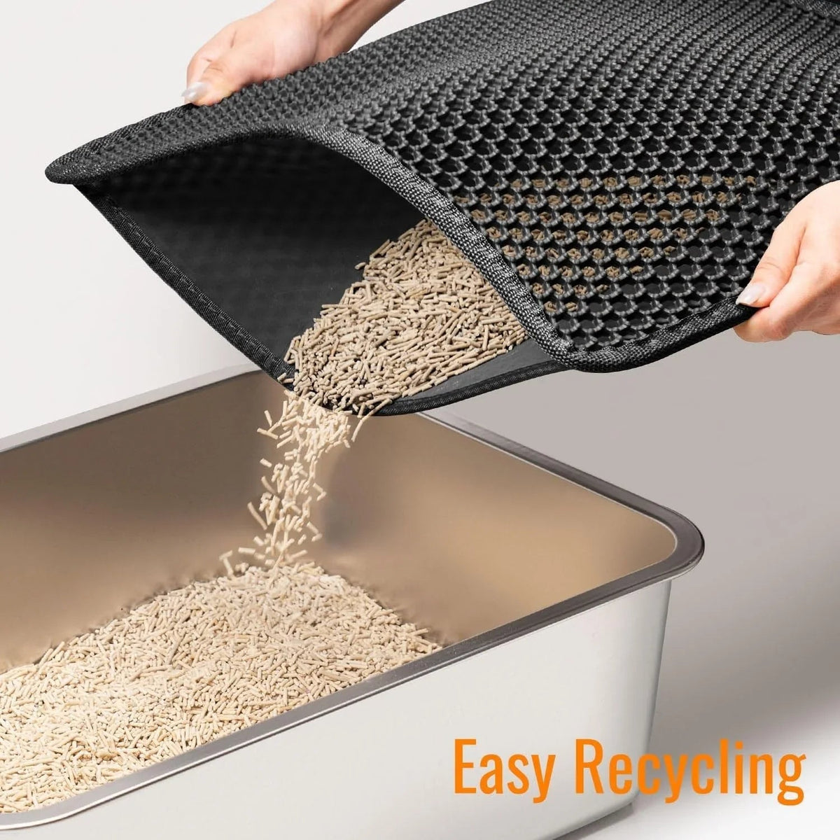 Cat Litter Trapping Mat | Anti-Scatter Honeycomb Design | Easy Clean